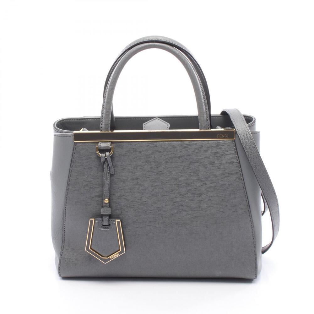Fendi 2Jours tote Vitello Elite leather Gray